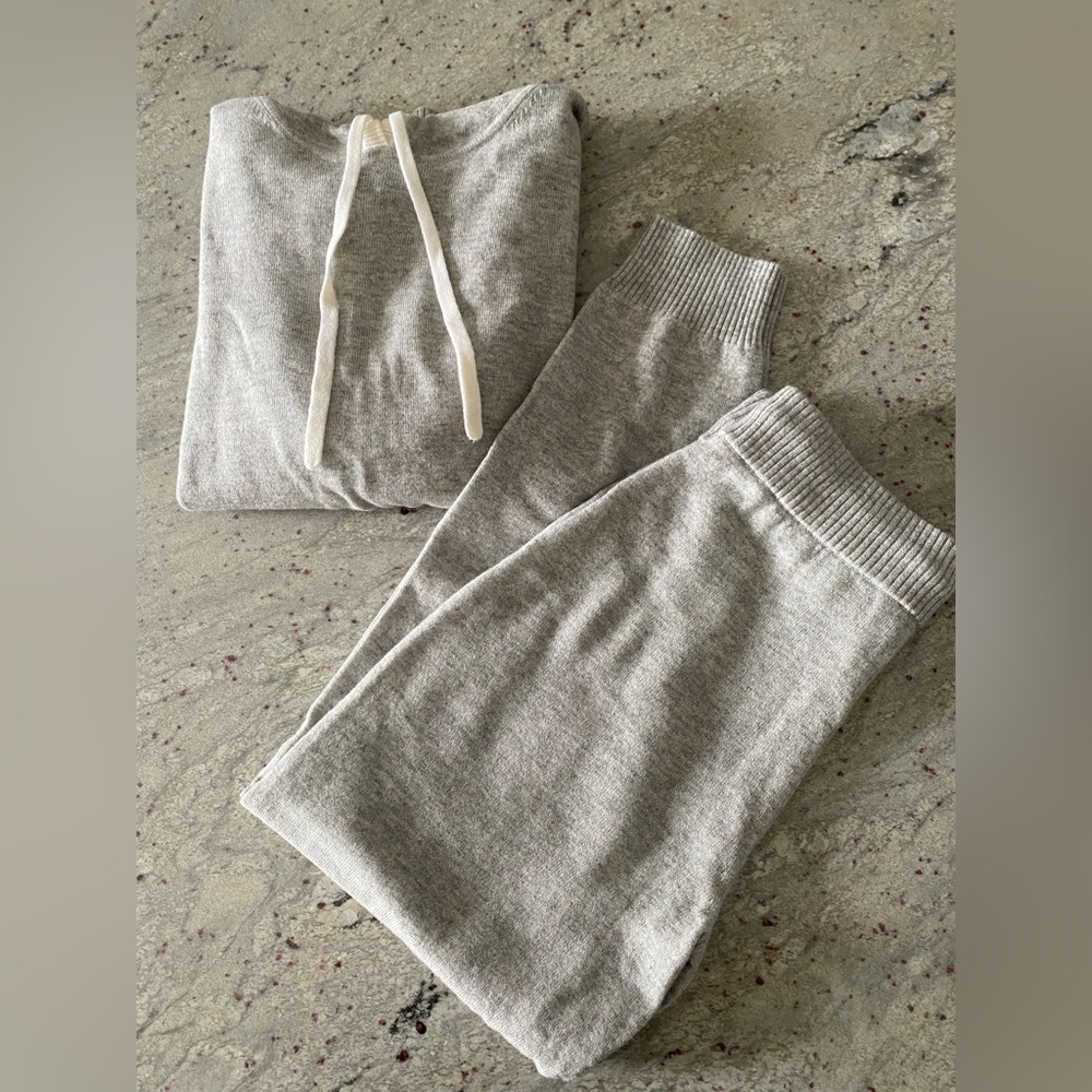 Summersalt cashmere blend jogger and hoodie set
